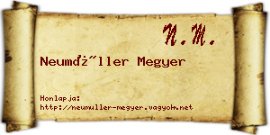 Neumüller Megyer névjegykártya